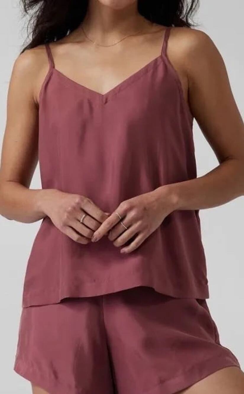 NWT Athleta Calm Cool Cami, Tawny Rose, sz Small
